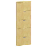 SCHUHSCHRANK Honigeiche  - Honigeiche/Silberfarben, Design, Holzwerkstoff/Kunststoff (59/179/17cm) - MID.YOU