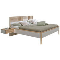 BETTANLAGE - Taupe/Wildeiche, Design, Holz (180/200cm) - Voglauer