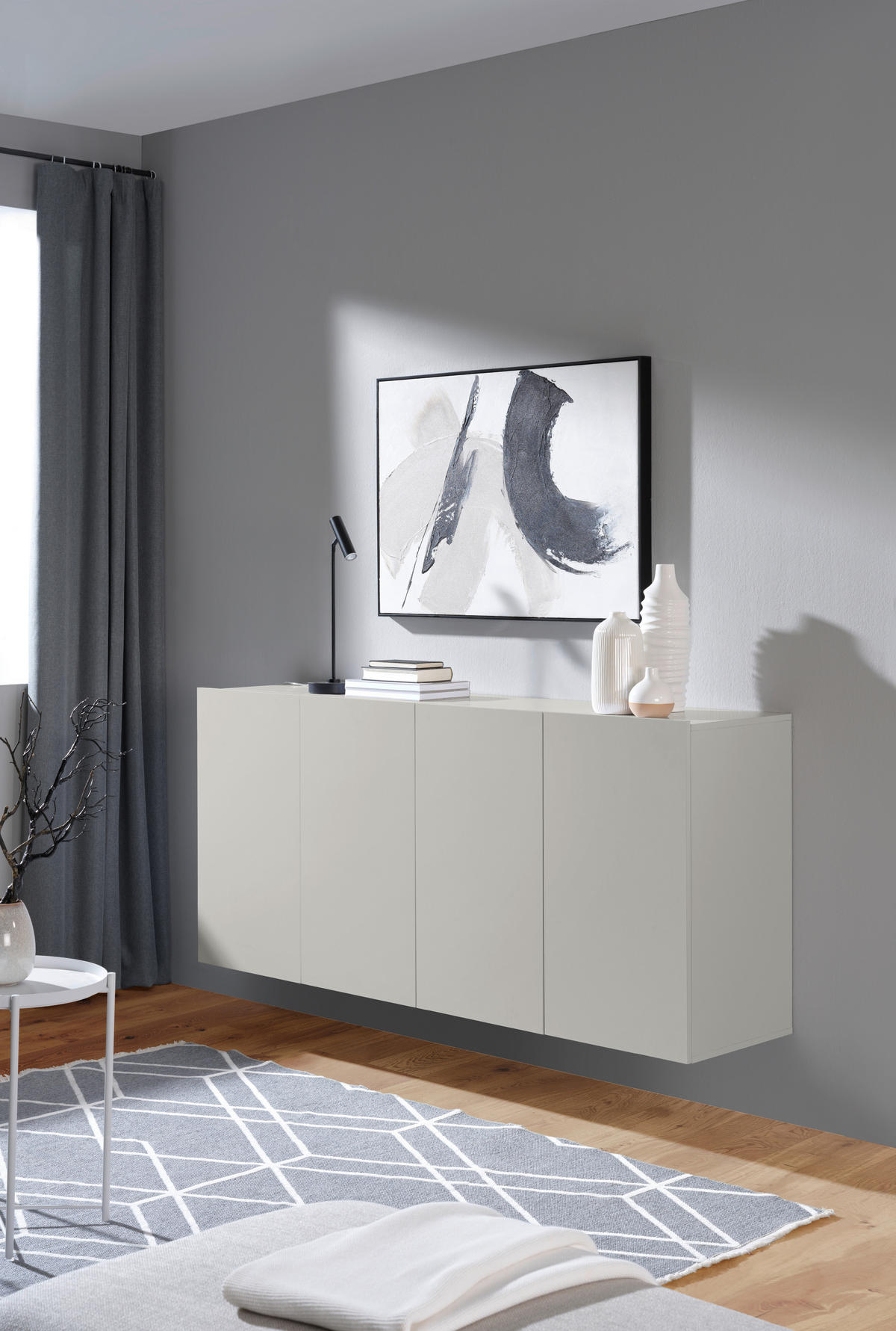 KOMODA, bež  - bež, Design, leseni material (180/80/42cm) - Hom`in