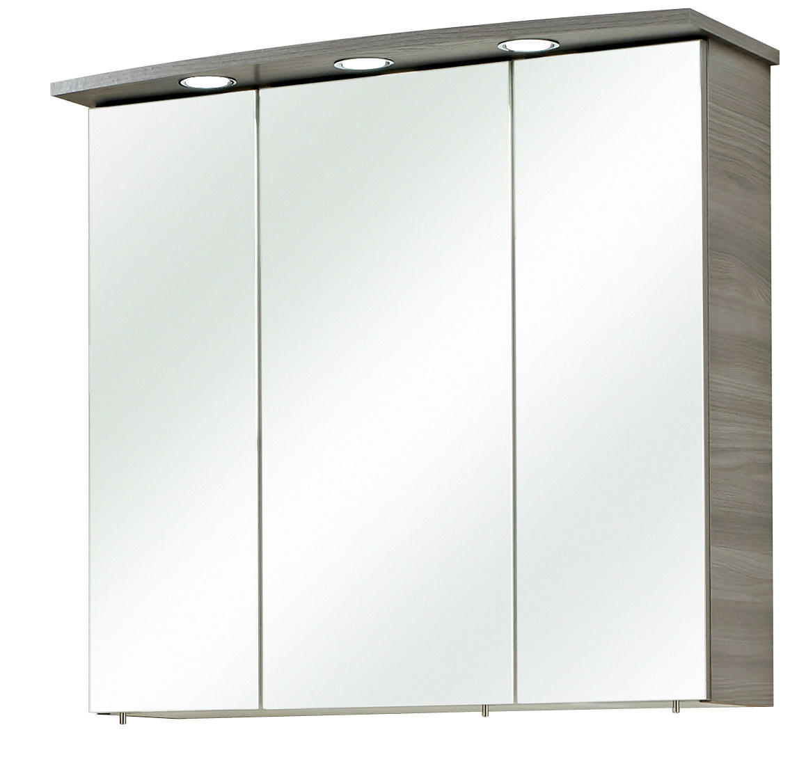 DULAP CU OGLINDĂ 75/72/20 cm  - maro/culoare aluminiu, Konventionell, sticlă/metal (75/72/20cm) - Xora