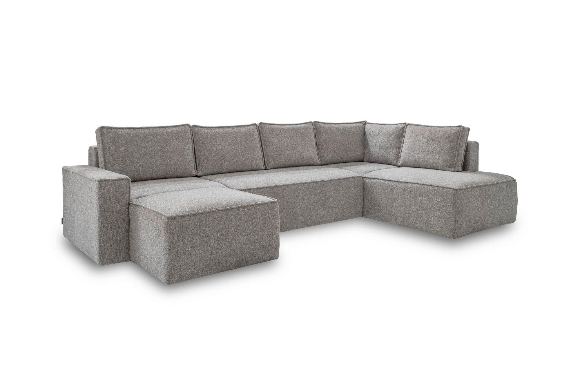 WOHNLANDSCHAFT BRAVE DAVE in Grau  - Schwarz/Weiß, Design, Kunststoff/Textil (156/322/194cm) - MID.YOU