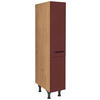 APOTHEKERSCHRANK 30/168/58 cm  in Rot, Eichefarben  - Eichefarben/Rot, MODERN, Holzwerkstoff/Metall (30/168/58cm) - Nobilia