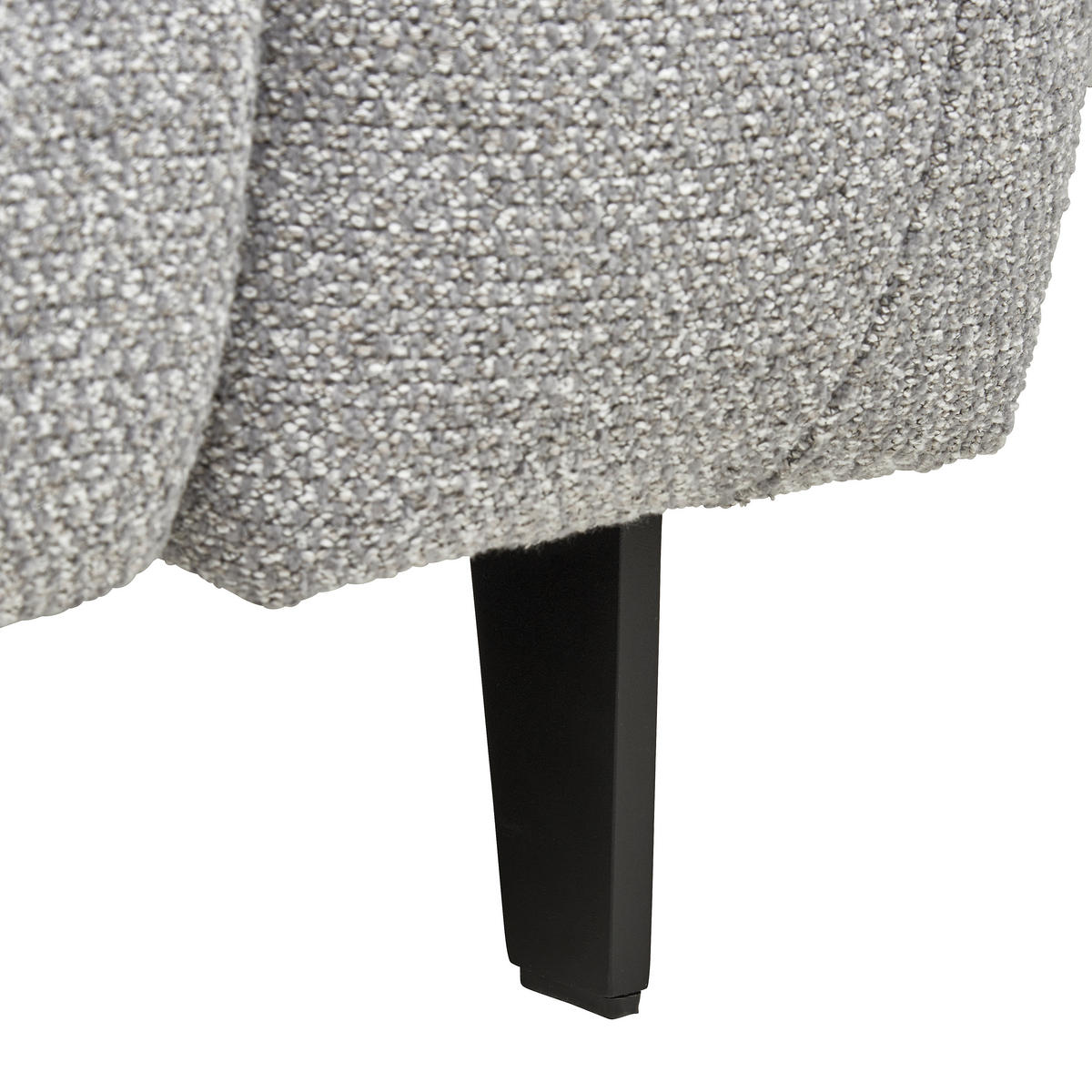 ECKSOFA  in Flachgewebe Hellgrau  225/355 cm  - Anthrazit/Hellgrau, Design, Textil/Metall (225/355cm) - Johann Jakob