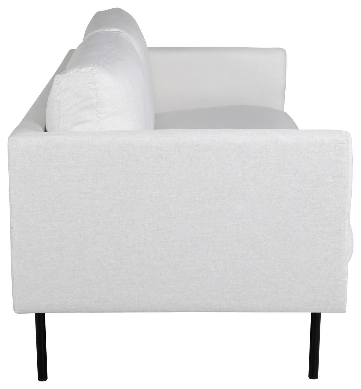 2-SITS SOFFA i metall, textil cremefärgad, svart  - svart/cremefärgad, Design, metall/textil (180/78/80cm) - Livetastic
