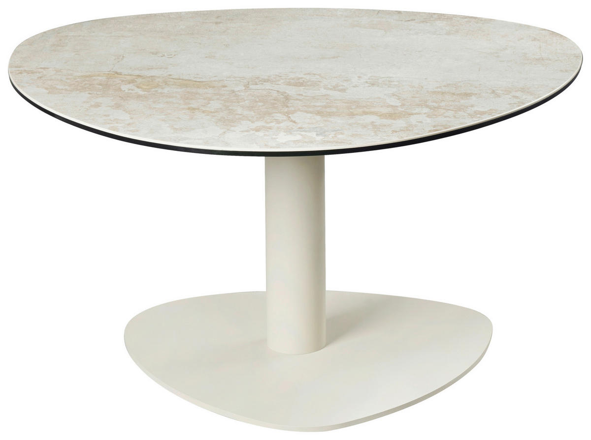 KONFERENČNÝ STOLÍK, sivá, taupe, kov, sklo, keramika, 74/74/38 cm - sivá/taupe, Design, kov/sklo (74/74/38cm) - Emilio Belluti