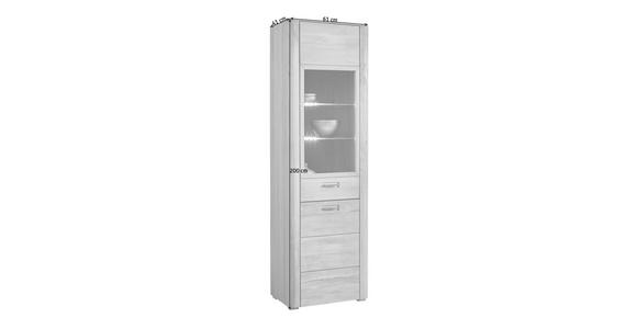 VITRINE in furniert, massiv Kernbuche Buchefarben - Buchefarben, KONVENTIONELL, Glas/Holz (61/200/41cm) - Cantus