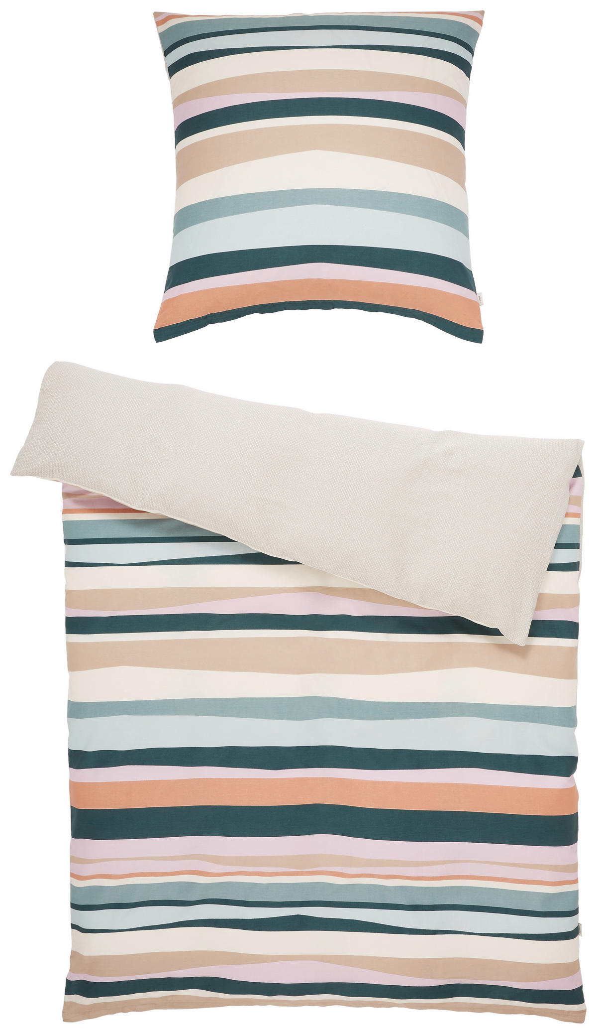 WENDEBETTWÄSCHE E-Drew Satin  - Multicolor, Design, Textil (135/200cm) - Esprit