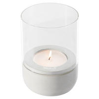 WINDLICHT Grau 10/14 cm  - Grau, Basics, Glas/Stein (10/14cm) - Blomus