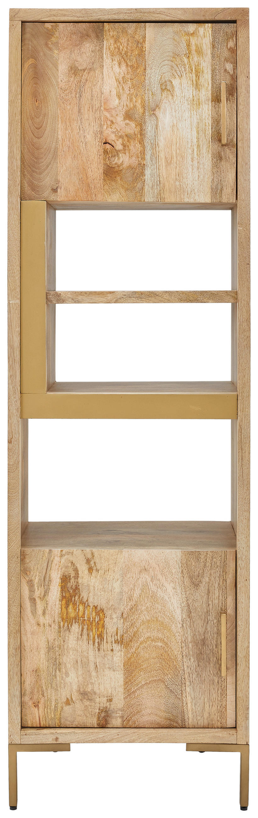 REGAL  58/192/40 cm Naturfarben, Goldfarben  - Goldfarben/Naturfarben, Natur, Holz/Metall (58/192/40cm) - MID.YOU