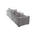 ECKSOFA in Cord Hellgrau  - Hellgrau/Schwarz, MODERN, Holz/Textil (322/208cm) - Carryhome