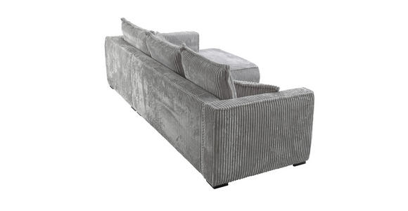 ECKSOFA in Cord Hellgrau  - Hellgrau/Schwarz, MODERN, Holz/Textil (322/208cm) - Carryhome