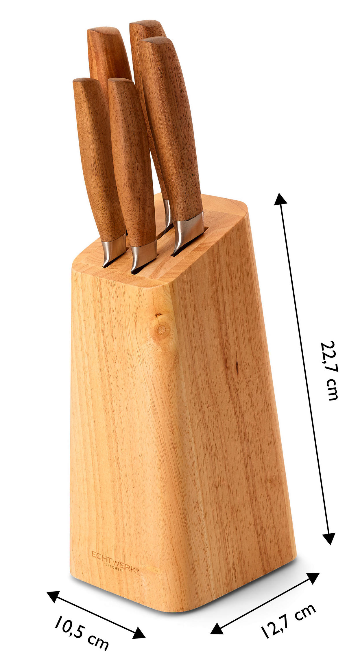 BLOK NA NOŽE  - barvy akácie, Basics, dřevo (22,7cm) - Echtwerk