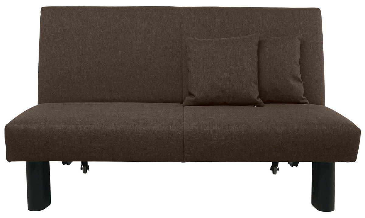 SCHLAFSOFA in Textil Braun  - Schwarz/Braun, Design, Textil/Metall (145/84/100cm) - Max Winzer