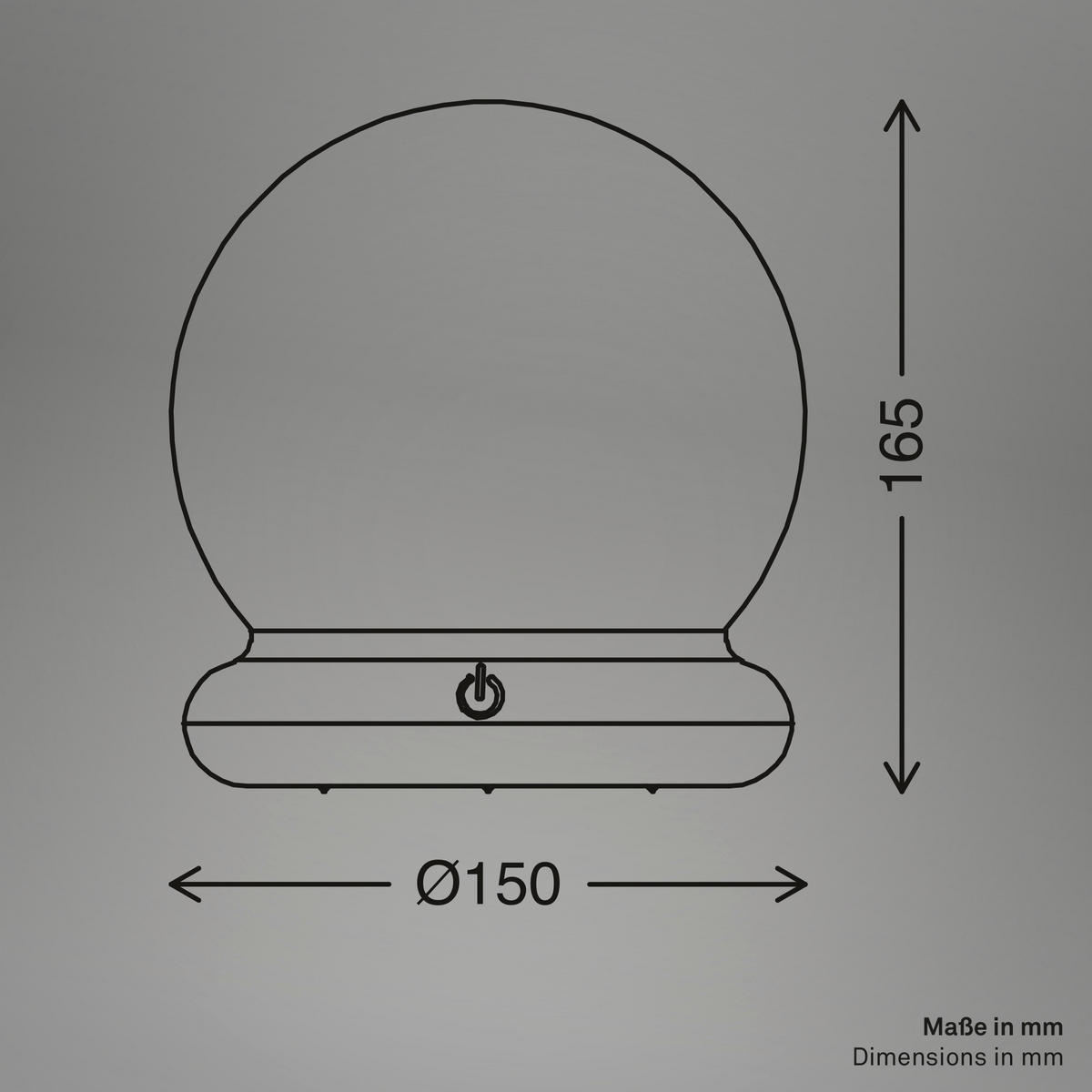 LED ASZTALI LÁMPA - fehér, Basics, műanyag (20/20/2cm)