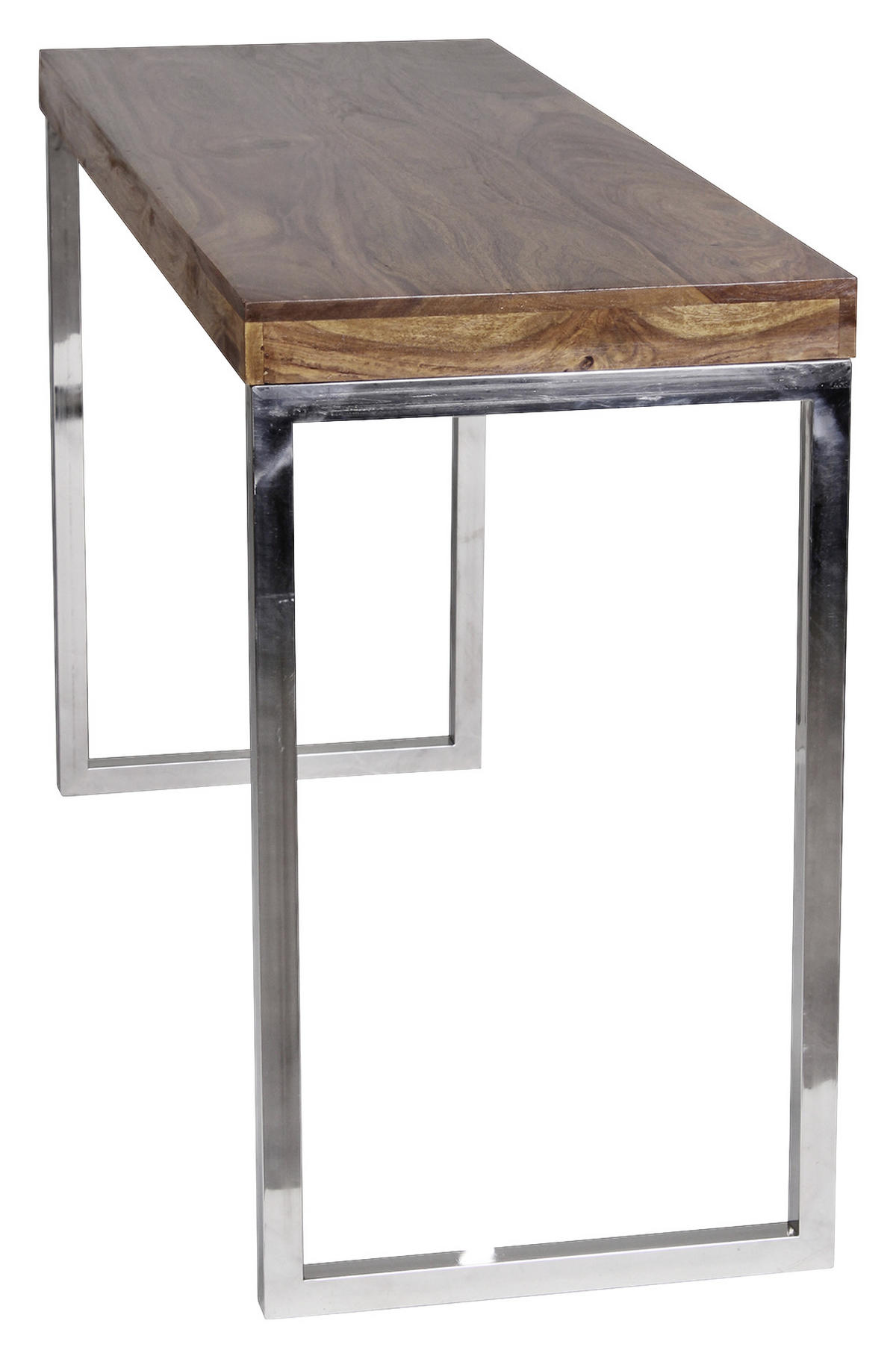 KONZOLASZTAL fa 120/46/76 cm    - króm/sheesham, Modern, fa/fém (120/46/76cm) - MID.YOU