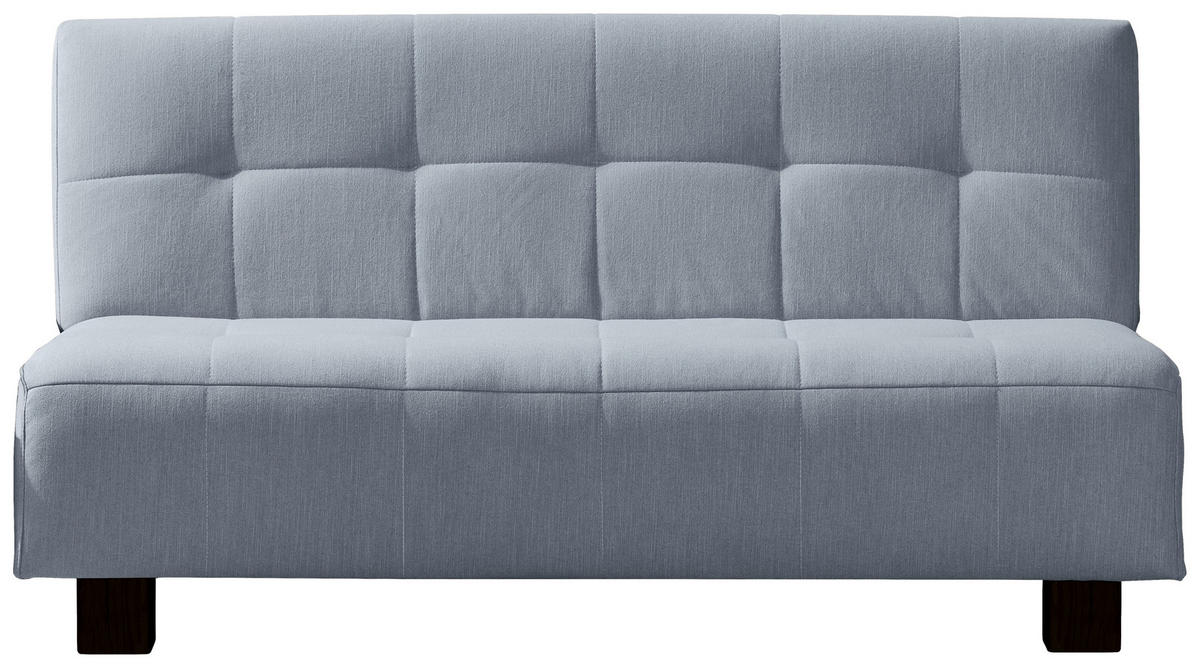SCHLAFSOFA Hellblau  - Schwarz/Hellblau, Design, Textil/Metall (165/92/102cm) - Novel
