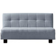 SCHLAFSOFA Hellblau  - Schwarz/Hellblau, Design, Textil/Metall (165/92/102cm) - Novel
