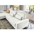 ECKSOFA  in Echtleder Weiß  176/334 cm  - Schwarz/Weiß, Design, Leder/Metall (176/334cm) - Dieter Knoll