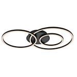 LED-DECKENLEUCHTE 3,2 W    72,5/45/8,5 cm  - Schwarz, Design, Kunststoff/Metall (72,5/45/8,5cm) - Novel