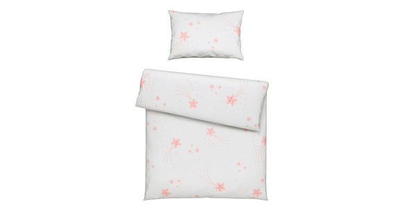 BABYBETTWÄSCHE 100/135 cm - Rosa/Weiß, Basics, Textil (100/135cm) - My Baby Lou