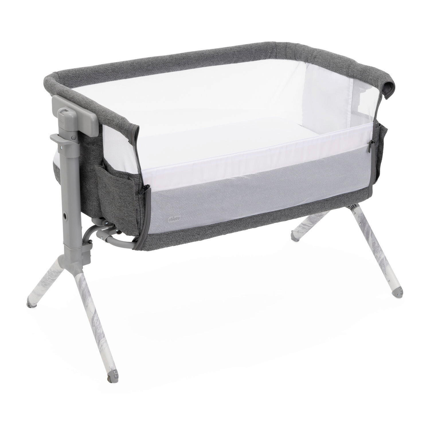 BEISTELLBETT Next2Me Armonia  - Dunkelgrau, Basics, Textil/Metall (99/69/83/55,5cm) - Chicco