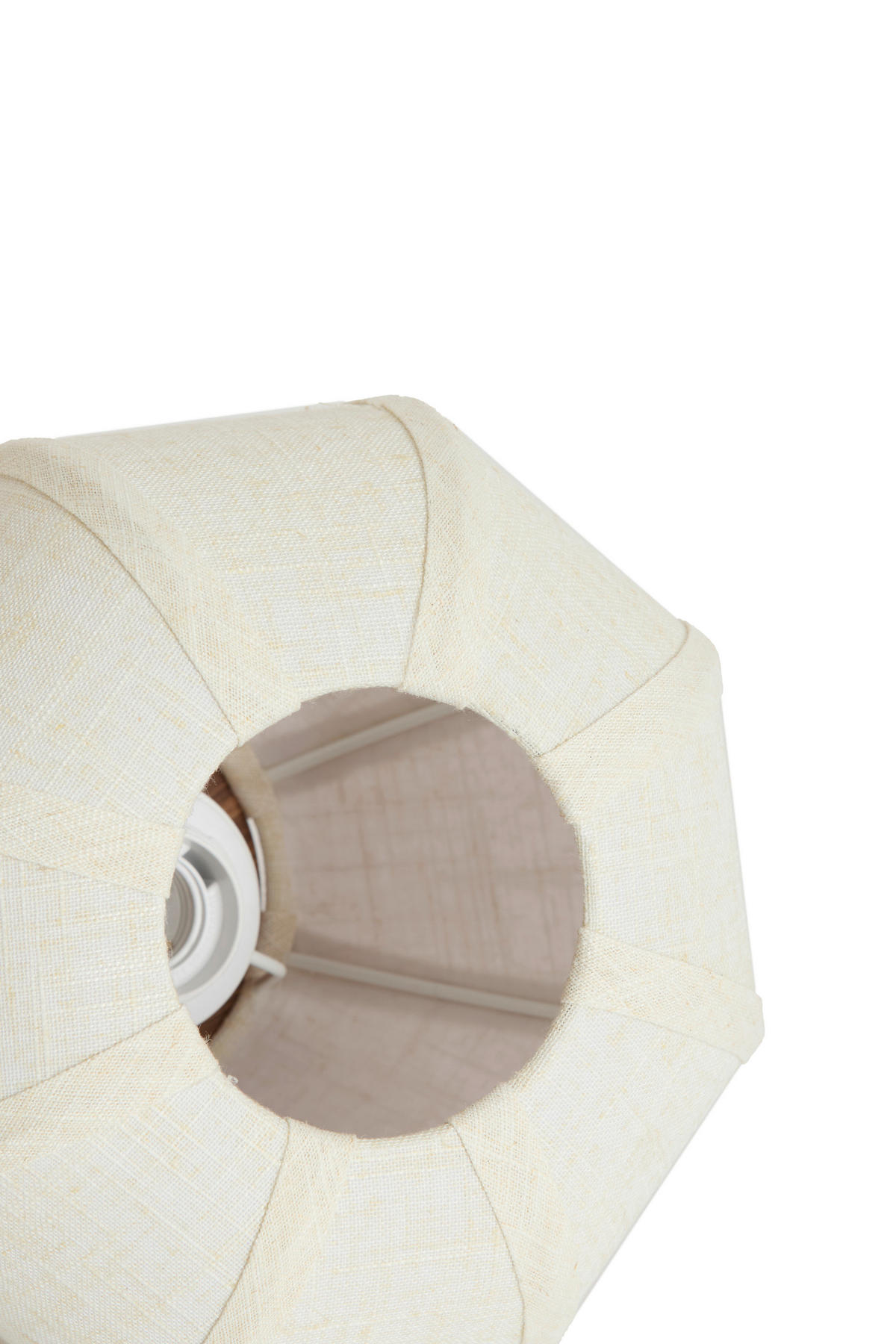 TISCHLEUCHTE Kyzo 23/23,5 cm  - Weiß, ROMANTIK / LANDHAUS, Kunststoff/Textil (23/23,5cm) - Light & Living
