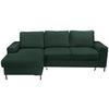 ECKSOFA Dunkelgrün Cord  - Dunkelgrün/Schwarz, KONVENTIONELL, Textil/Metall (150/240cm) - Carryhome