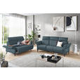 2-SITZER-SOFA Graublau Echtleder  - Graublau/Schwarz, KONVENTIONELL, Leder/Metall (178/103/92cm) - Dieter Knoll