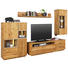 Wohnwand in Eichefarben - Eichefarben/Alufarben, Konventionell, Glas/Holz (320/190/50cm) - Cantus Wohnwand in Eichefarben - Eichefarben/Alufarben, Konventionell, Glas/Holz (320/190/50cm) - Cantus
