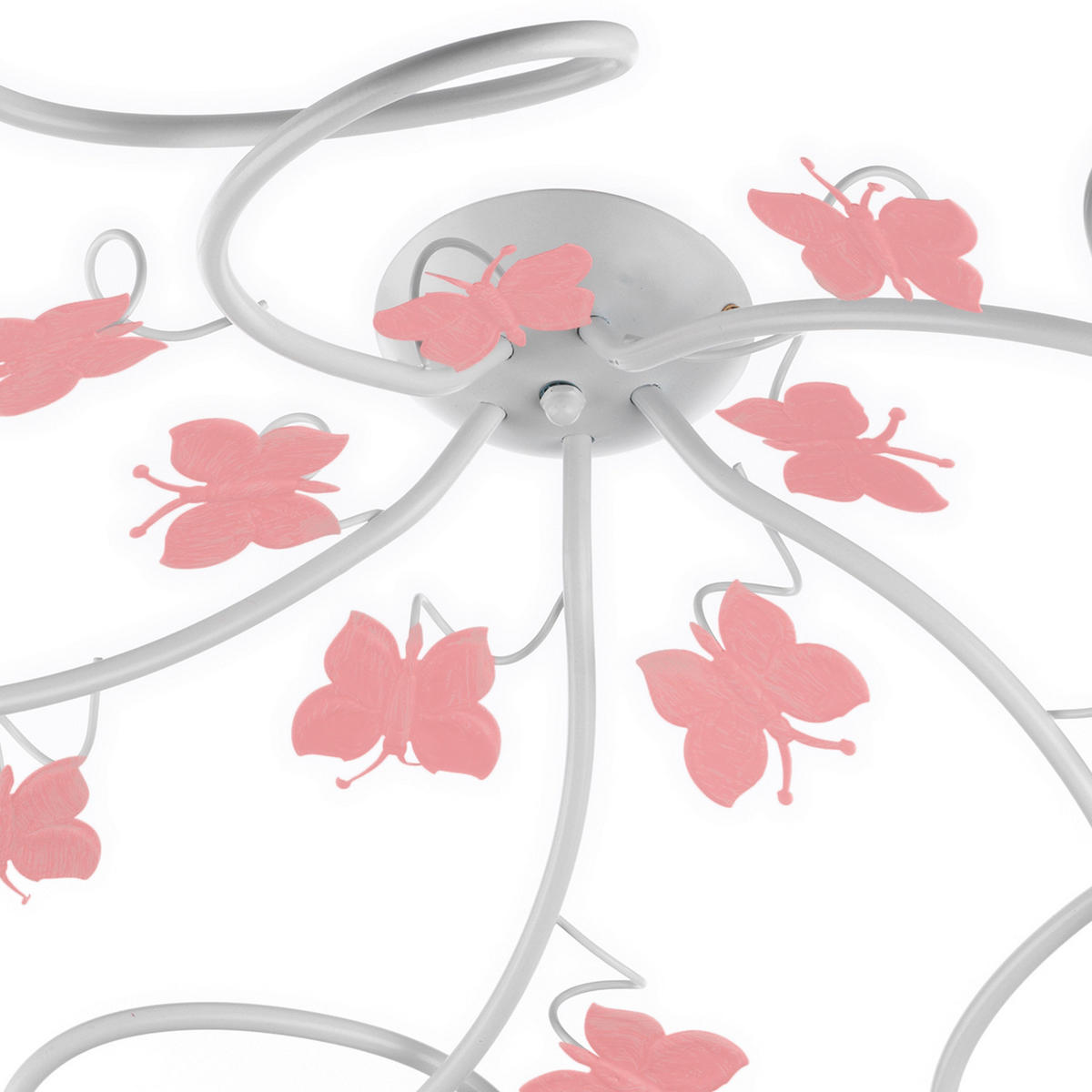 STROPNÉ SVIETIDLO DO DET. IZB, 80/20 cm  - pink/biela, Basics, kov/sklo (80/20cm)