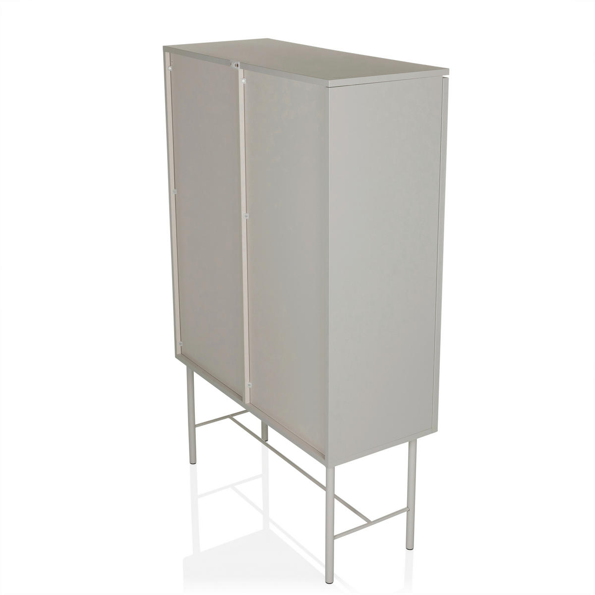 REGAL  82/130/35 cm Grau  - Grau, MODERN, Holzwerkstoff/Metall (82/130/35cm) - MID.YOU