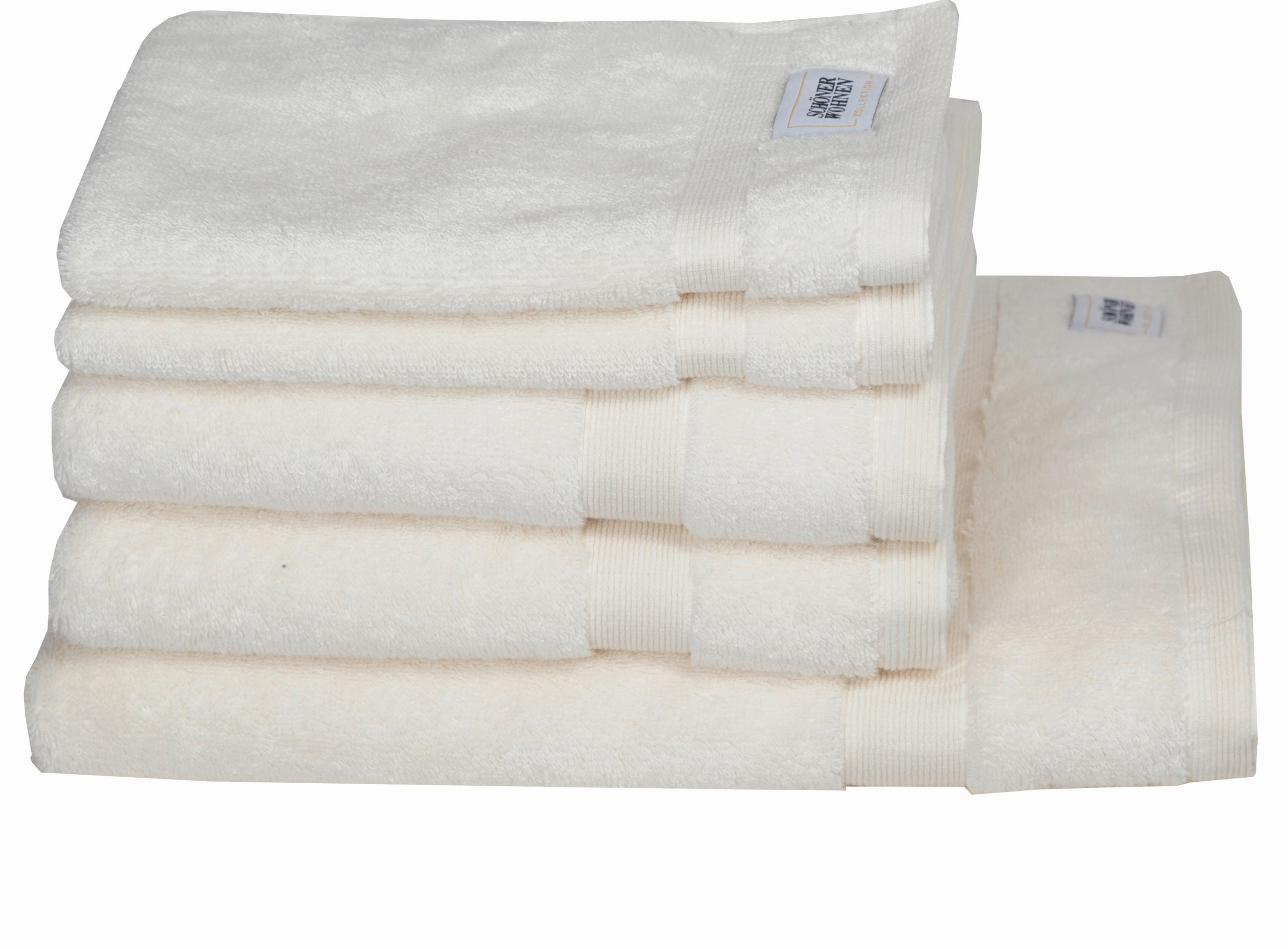 FROTTIERSET SW-Cuddly Weiß 5-teilig  - Weiß, Basics, Textil - Schöner Wohnen