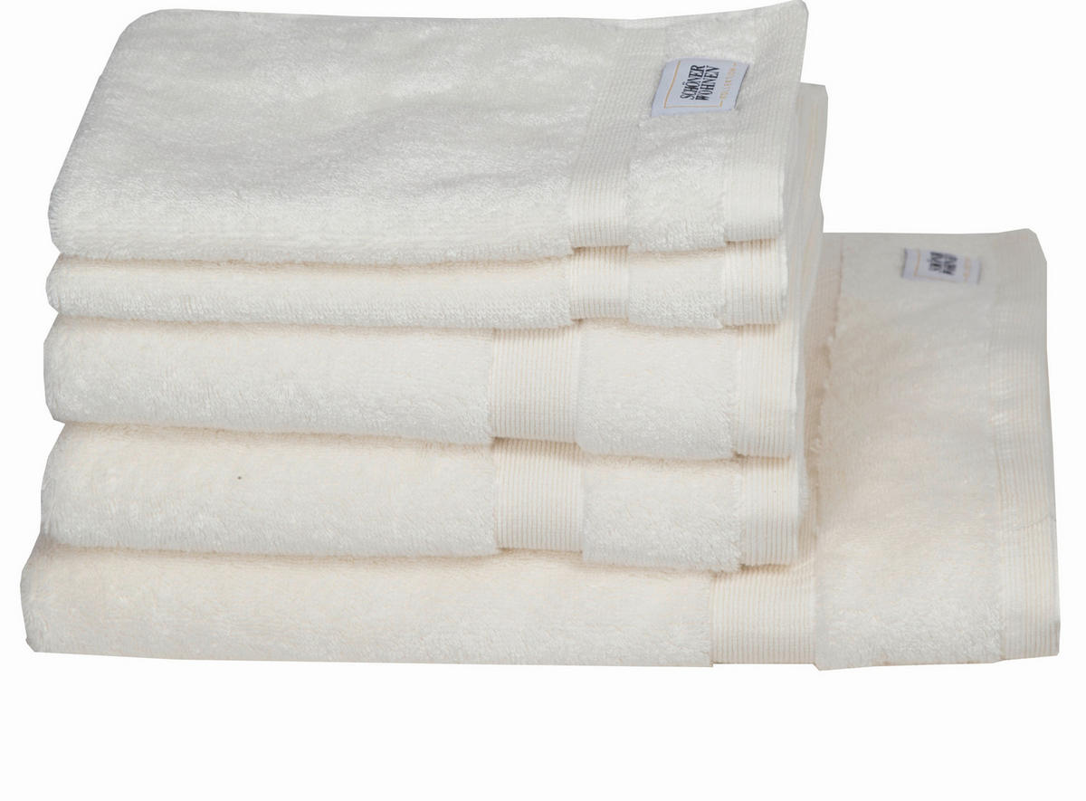 FROTTIERSET SW-Cuddly Weiß 5-teilig  - Weiß, Basics, Textil - Schöner Wohnen
