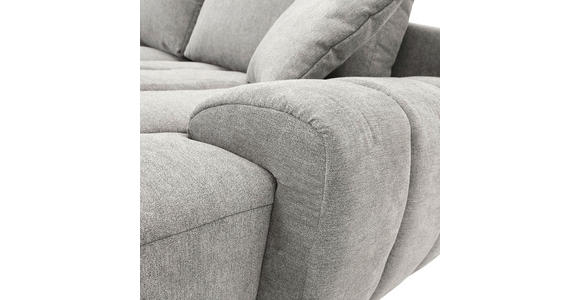 ECKSOFA Hellgrau Flachgewebe  - Hellgrau/Schwarz, KONVENTIONELL, Holz/Textil (275/180cm) - Carryhome