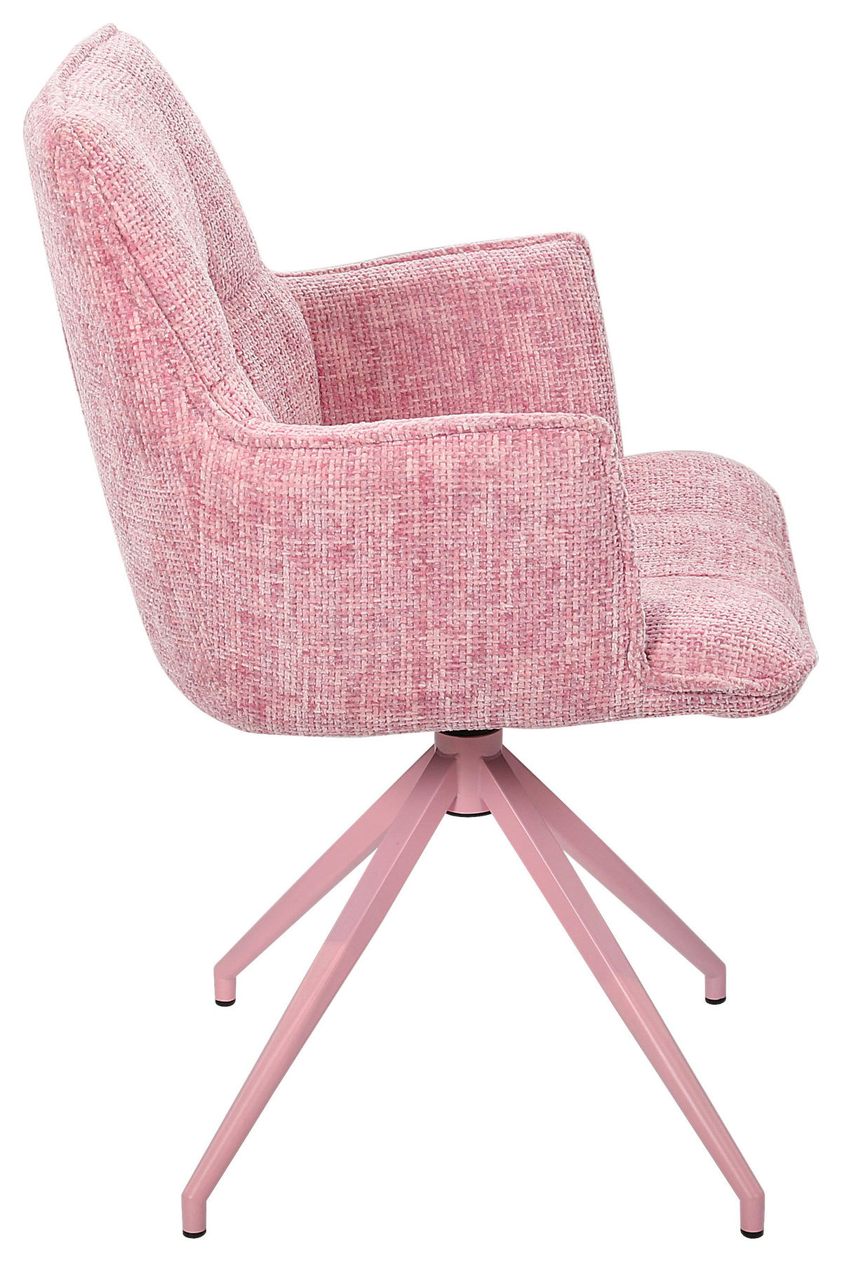 STOL MED ARMSTÖD järn chenille  - rosa, Lifestyle, metall/textil (59,5/90,5/62,5cm) - Novel