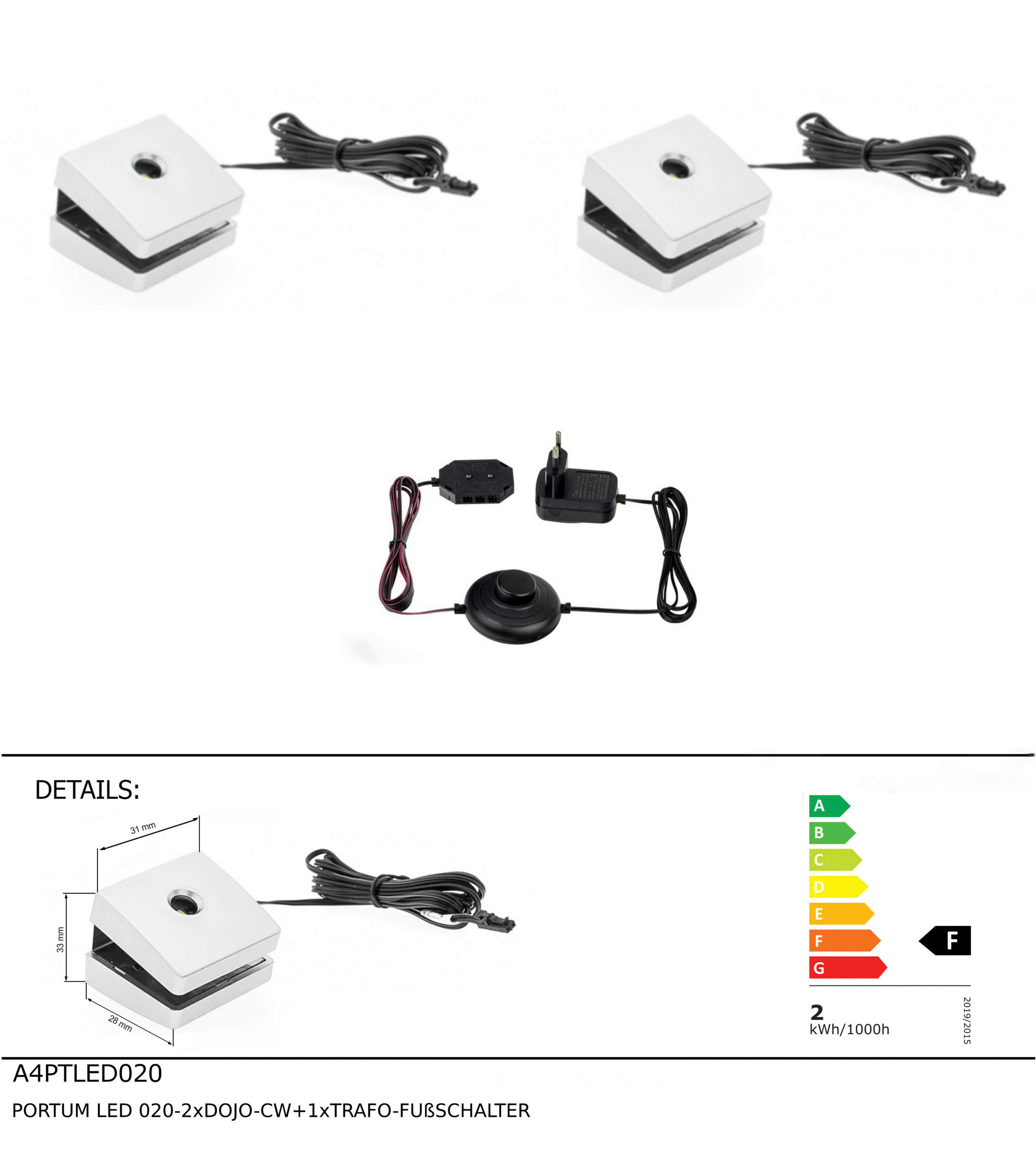 LED-KLEMMLEUCHTE   - Silberfarben, KONVENTIONELL, Kunststoff - Carryhome