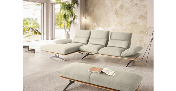 ECKSOFA in Flachgewebe Beige 159/314 cm - Beige/Schwarz, Design, Holz/Textil (159/314cm) - Dieter Knoll