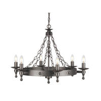 TAKKRONA Graphite 74/61 cm  - grafitfärgad, Romantik / Lanthus, metall (74/61cm) - Elstead Lighting