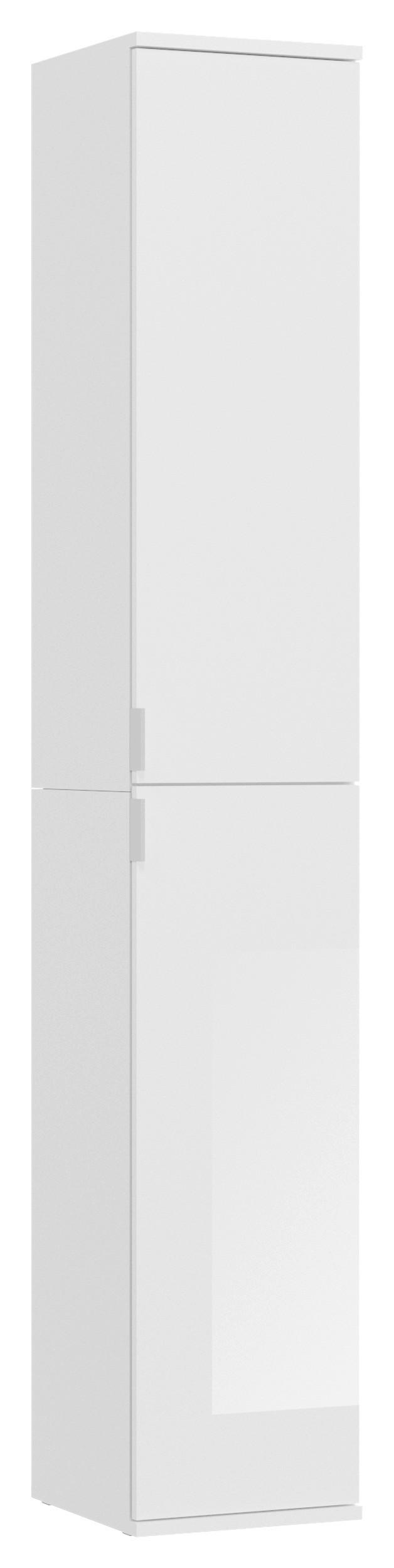 VÍCEÚČELOVÁ SKŘÍŇ, bílá, 32,5/193/37 cm - bílá/černá, Moderní, kov/kompozitní dřevo (32,5/193/37cm) - MID.YOU