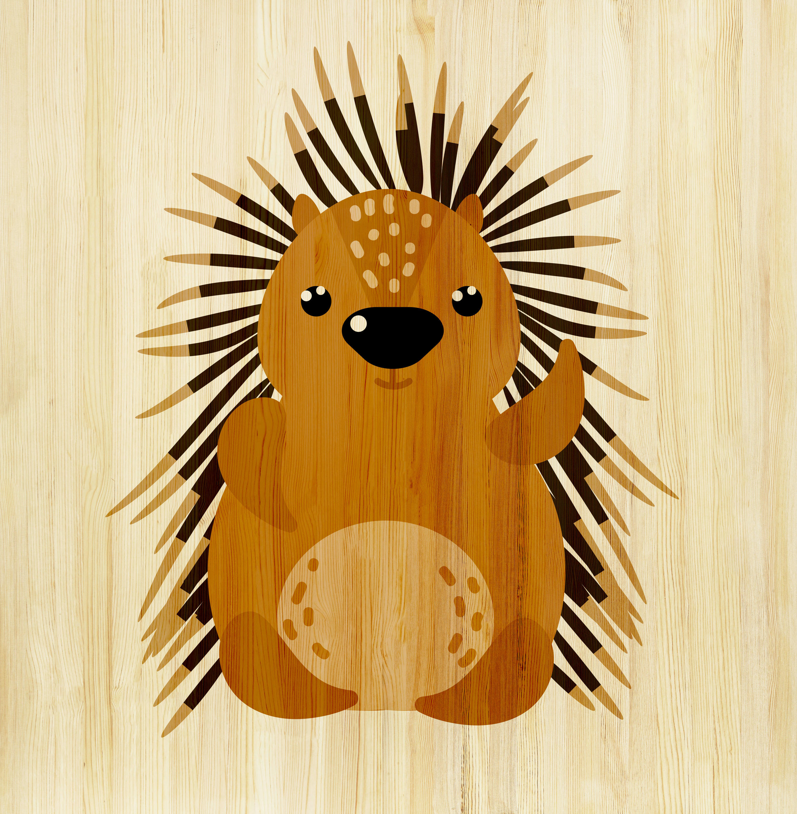 BABYWANDDEKO - Braun, Basics, Holz (60/60/3cm)