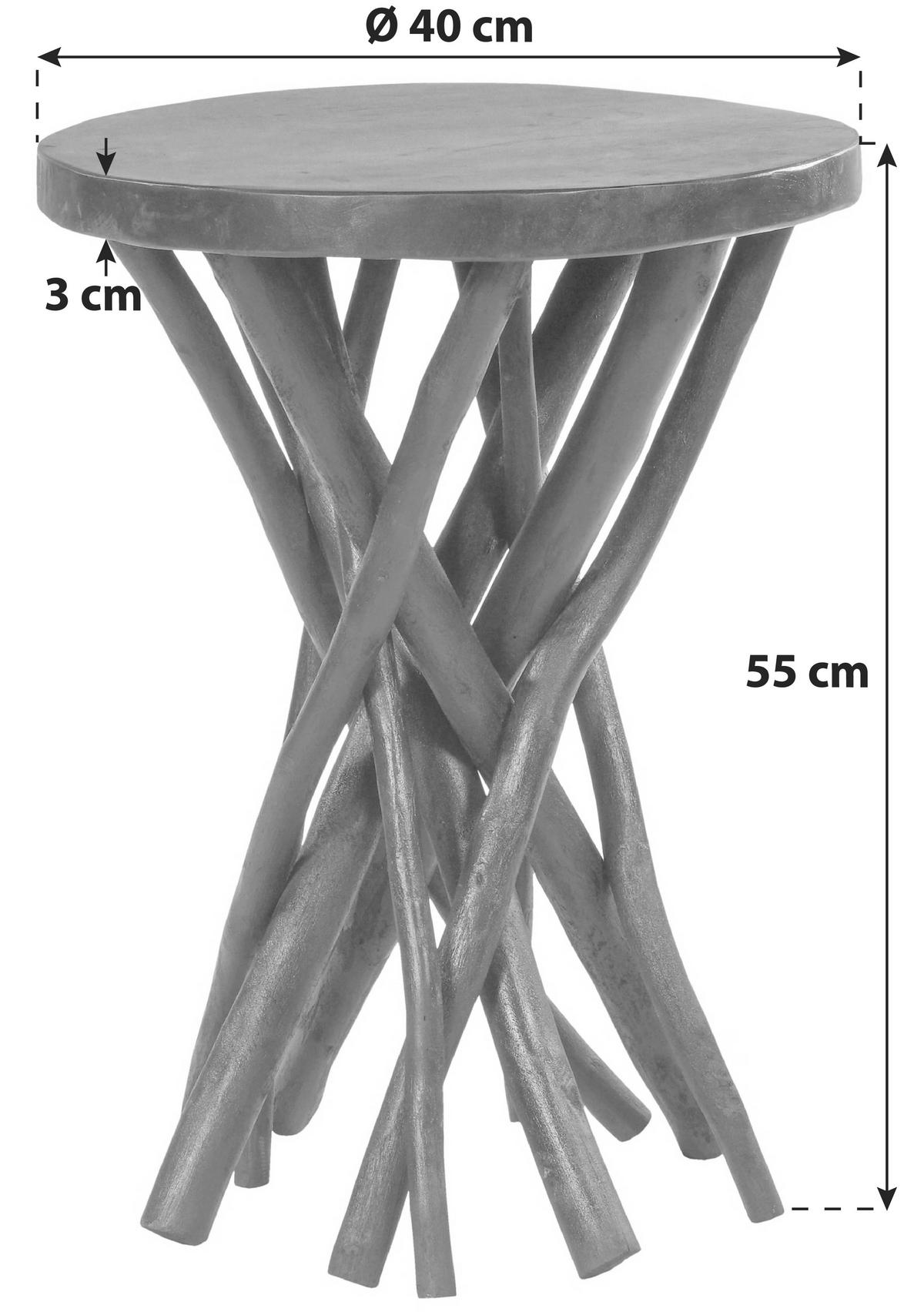 PRÍRUČNÝ STOLÍK, tíkové drevo, prírodná farba - prírodná farba, Natur, drevo (40/55/40cm)