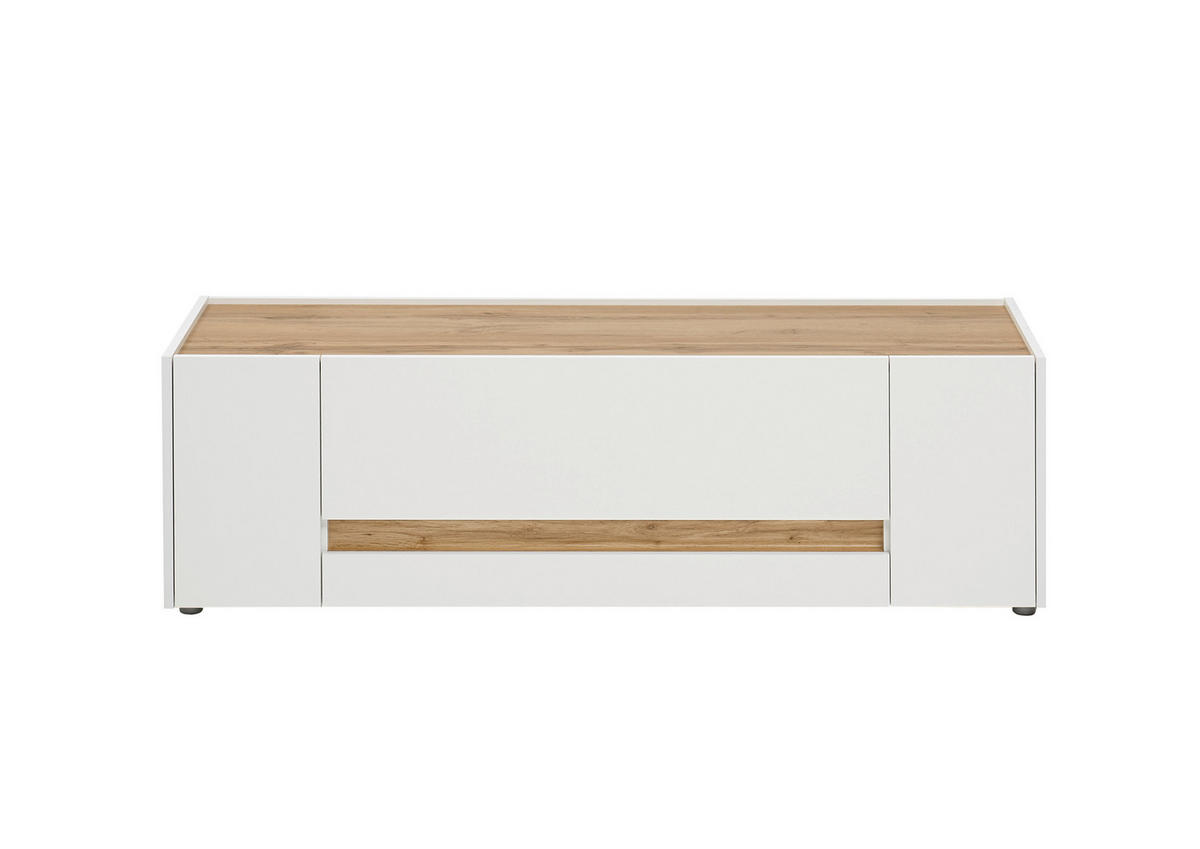 LOWBOARD  140/42/45 cm 2 Schublade(n) Beimöbel erhältlich, stehend  - Eiche Wotan/Schwarz, Design, Holzwerkstoff/Kunststoff (140/42/45cm) - Modante