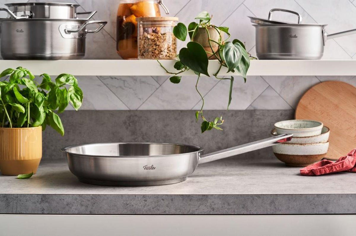 BRATPFANNE 28 cm  - Silberfarben, Basics, Metall (28cm) - Fissler