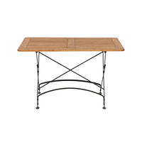 GARTENKLAPPTISCH 120/80/78 cm Holz, Metall rechteckig  - Robinienfarben/Schwarz, KONVENTIONELL, Holz/Metall (120/80/78cm) - Siena Garden