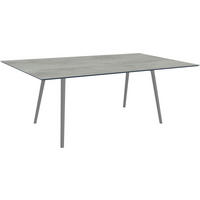 GARTENTISCH Kunststoff Grau rechteckig  - Anthrazit/Grau, MODERN, Kunststoff/Metall (180/100/75cm) - Stern