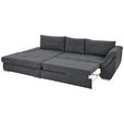 ECKSOFA in Flachgewebe Türkis  - Türkis/Silberfarben, Design, Textil/Metall (174/306cm) - Carryhome