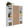 AKTENSCHRANK Weiß, Eichefarben  - Eichefarben/Weiß, MODERN, Holzwerkstoff (173/186/33cm) - MID.YOU