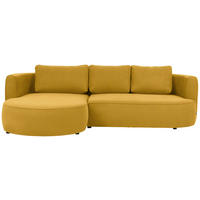 ECKSOFA in Webstoff Currygelb  - Currygelb/Schwarz, Design, Kunststoff/Textil (183/284cm) - Welnova