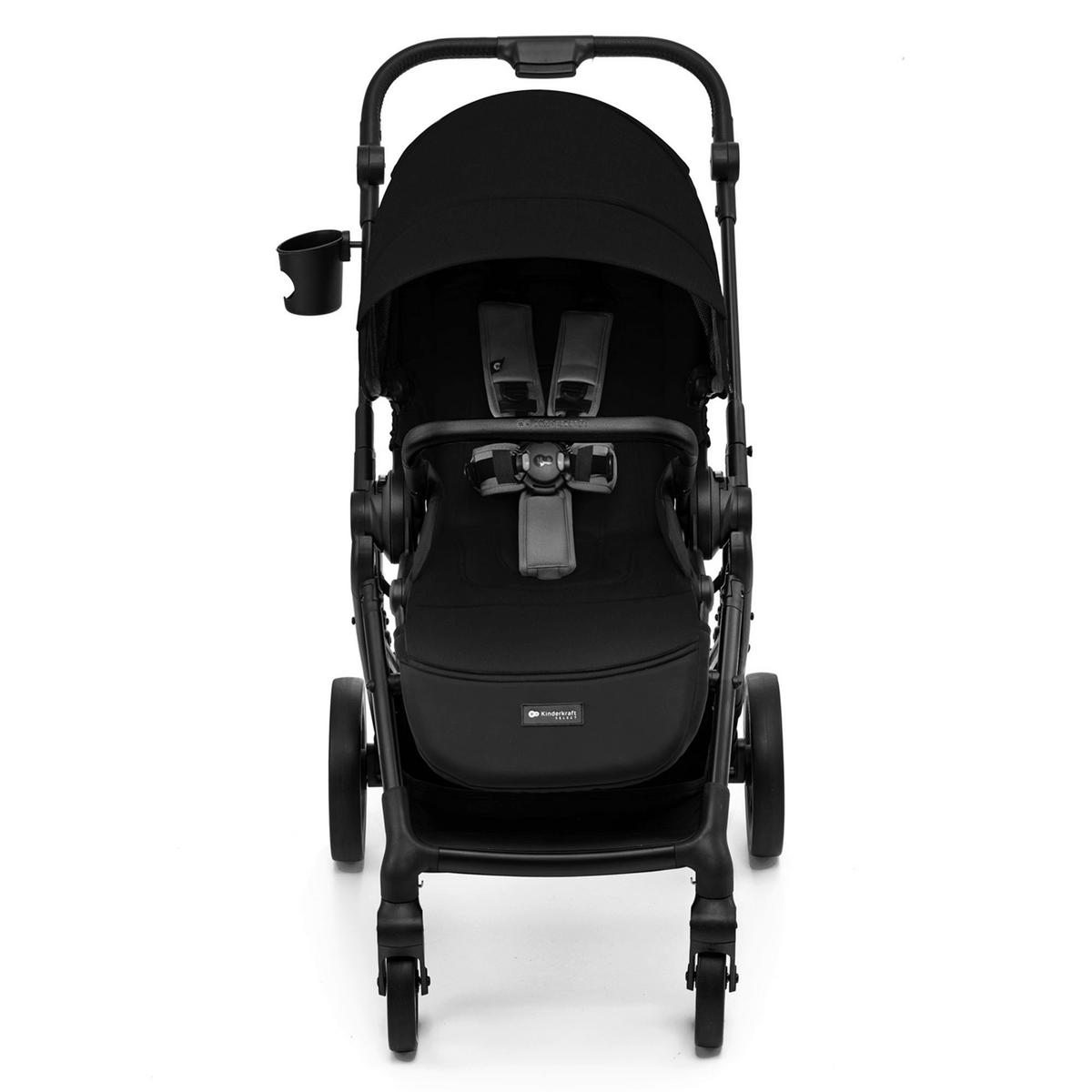 BUGGY Yoxi  - Schwarz Hochglanz/Schwarz, Basics, Kunststoff/Textil (59/91/106cm) - Kinderkraft