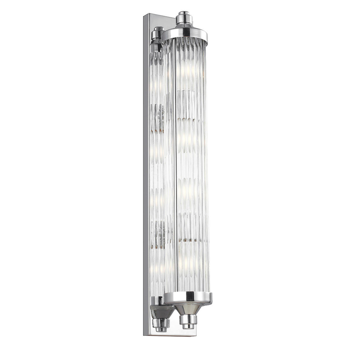 BADEZIMMER-WANDLEUCHTE - Chromfarben, Konventionell, Glas/Metall (12.1/73.7/14.4cm) - Elstead Lighting